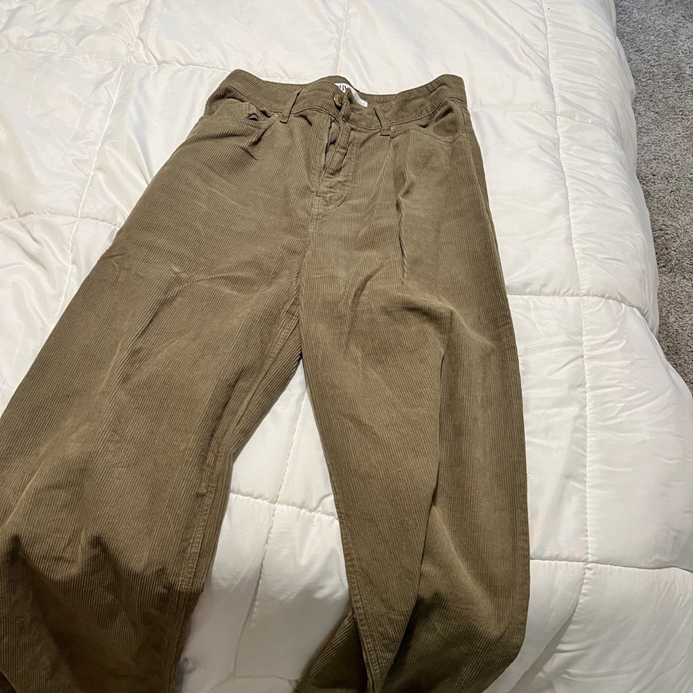 Green Zara corduroy pants